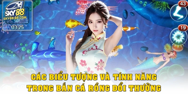Bắn cá rồng đổi thưởng: Bùng nổ đồ họa giúp mắt không rời 3 Các biểu tượng và tính năng trả thưởng trong bắn cá rồng đổi thưởng