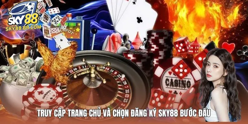Đăng Ký SKY88 2 Truy cập trang chủ và chọn đăng ký SKY88 bước đầu